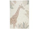 Ben'n'jen Kinderteppich , Mehrfarbig, Creme , Textil , Tier , rechteckig , 120x170 cm , ISO 9001, Bsci, Oeko-Tex® Standard 100, Made in Turkey , für Fussbodenheizung geeignet, In verschiedenen Grössen erhältlich, pflegeleicht, leicht zusammenrollbar , Teppiche & Böden, Teppiche, Kinderteppiche