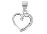 Kettenanhänger ADELIA´S "zeitloser Herz Anhänger aus 925 Sterling Silber", silber, Schmuckanhänger, Damen, Silber 925 (Sterlingsilber), Kettenanhänger