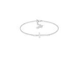 Armband ELLI "Kreuz Horizontal Schlicht 925 Silber" Gr. 16, silber, Armbänder, Damen, 16cm, ohne Stein, Silber 925 (Sterlingsilber), Armband