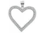 Kettenanhänger ADELIA´S "moderner Herz Anhänger aus 925 Sterling Silber", gold, Schmuckanhänger, Damen, Silber 925 (Sterlingsilber), Kettenanhänger
