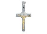 Kettenanhänger ADELIA´S "stilvoller Kreuz Anhänger aus Edelstahl", gold, Schmuckanhänger, Damen, Edelstahl, Kettenanhänger
