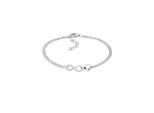 Armband ELLI "Herz Unendlichkeit Infinity 925 Silber", silber, Armbänder, Damen, 16cm, ohne Stein, Silber 925 (Sterlingsilber), Armband