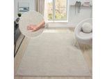 Teppich OTTO HOME "Lisam", beige (creme), B:60cm H:15mm L:90cm, Kunstfaser, Teppiche, Teppich, meliert, uni, weich, Wohnzimmer, Schlafzimmer