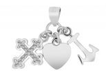 Kettenanhänger ADELIA´S "zeitloser Herz Anhänger aus 925 Sterling Silber", silber, Schmuckanhänger, Damen, Silber 925 (Sterlingsilber), Kettenanhänger