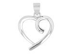 Kettenanhänger ADELIA´S "modischer Herz Anhänger aus 925 Sterling Silber", silber, Schmuckanhänger, Damen, Silber 925 (Sterlingsilber), Kettenanhänger