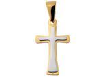 Kettenanhänger ADELIA´S "modischer Kreuz Anhänger aus Edelstahl", gold, Schmuckanhänger, Damen, Edelstahl, Kettenanhänger