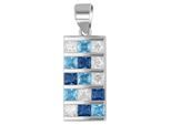 Kettenanhänger ADELIA´S "eleganter Schmuck Anhänger aus 925 Sterling Silber", blau, Schmuckanhänger, Damen, Silber 925 (Sterlingsilber), Kettenanhänger