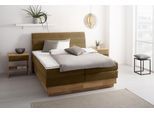 Boxspringbett OTTO HOME "Jenna", braun (bronzo), B:184cm L:216cm, Komplettbetten, Boxspringbett, ohne LED-Beleuchtung, mit zertifizierten, recycelten Bezugsstoffen
