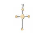 Kettenanhänger ADELIA´S "stylischer Kreuz Anhänger aus Edelstahl", gold, Schmuckanhänger, Damen, Edelstahl, Kettenanhänger