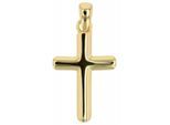 Kettenanhänger ADELIA´S "modischer Kreuz Anhänger aus 925 Sterling Silber", gold, Schmuckanhänger, Damen, Silber 925 (Sterlingsilber), Kettenanhänger