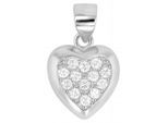 Kettenanhänger ADELIA´S "zeitloser Herz Anhänger aus 925 Sterling Silber", silber, Schmuckanhänger, Damen, Silber 925 (Sterlingsilber), Kettenanhänger