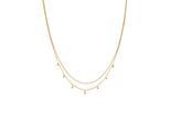 Gliederkette ELLI "Layer Basic Mini Disc Plättchen 925 Silber", gold, Halsketten, Damen, 42, ohne Stein, Silber 925 (Sterlingsilber), L: 42, Gliederkette