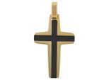 Kettenanhänger ADELIA´S "moderner Kreuz Anhänger aus Edelstahl", gold, Schmuckanhänger, Damen, Edelstahl, Kettenanhänger