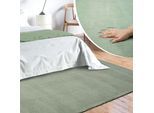 Teppich MERINOS "Loft 37, Kunstfellteppich", grün, B:120cm H:16mm L:160cm, Polyester, Teppiche, Teppich, weich und kuschelig, Fell Haptik, Anti-Rutsch-Unterseite