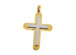 Kettenanhänger ADELIA´S "modischer Kreuz Anhänger aus Edelstahl", gold, Schmuckanhänger, Damen, Edelstahl, Kettenanhänger