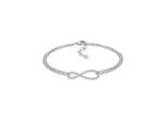 Armband ELLI "Infinity mit Kristallen von Swarovski925 Sterling Silber", weiß, Armbänder, Damen, 17cm,mit Steinen, Silber 925 (Sterlingsilber), Armband