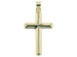 Kettenanhänger ADELIA´S "hochwertiger Kreuz Anhänger aus 925 Sterling Silber", gold, Schmuckanhänger, Damen, Silber 925 (Sterlingsilber), Kettenanhänger