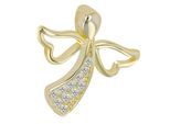 Kettenanhänger ADELIA´S "stylischer Engel Anhänger aus 925 Sterling Silber", gold, Schmuckanhänger, Damen, Silber 925 (Sterlingsilber), Kettenanhänger