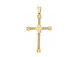Kettenanhänger ADELIA´S "zeitloser Kreuz Anhänger aus Edelstahl", gold, Schmuckanhänger, Damen, Edelstahl, Kettenanhänger