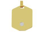 Kettenanhänger ADELIA´S "trendiger Schmuck Anhänger aus Edelstahl", gold, Schmuckanhänger, Damen, Edelstahl, Kettenanhänger