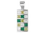 Kettenanhänger ADELIA´S "stylischer Schmuck Anhänger aus 925 Sterling Silber", blau, Schmuckanhänger, Damen, Silber 925 (Sterlingsilber), Kettenanhänger