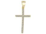 Kettenanhänger ADELIA´S "zeitloser Kreuz Anhänger aus 925 Sterling Silber", gold, Schmuckanhänger, Damen, Silber 925 (Sterlingsilber), Kettenanhänger