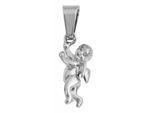 Kettenanhänger ADELIA´S "zeitloser Engel Anhänger aus Edelstahl", silber, Schmuckanhänger, Damen, Edelstahl, Kettenanhänger