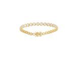 Armband FIRETTI "Schmuck Geschenk Silber 925 Armschmuck Armkette Tennisarmband", gold (gelbgoldfarben, weiß, weiß), Armbänder, Damen, 19cm, Silber 925 (Sterlingsilber), Armband, mit Zirkonia (synth.)