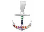 Kettenanhänger ADELIA´S "stylischer Anker Anhänger aus 925 Sterling Silber", silber, Schmuckanhänger, Damen, Silber 925 (Sterlingsilber), Kettenanhänger