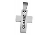 Kettenanhänger ADELIA´S "zeitloser Kreuz Anhänger aus Edelstahl", silber, Schmuckanhänger, Damen, Edelstahl, Kettenanhänger
