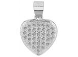 Kettenanhänger ADELIA´S "eleganter Herz Anhänger aus 925 Sterling Silber", gold, Schmuckanhänger, Damen, Silber 925 (Sterlingsilber), Kettenanhänger