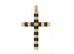 Kettenanhänger ADELIA´S "modischer Kreuz Anhänger aus Edelstahl", schwarz, Schmuckanhänger, Damen, Edelstahl, Kettenanhänger