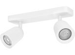 EGLO Deckenspot "CAMALDOLI Spotlampe - Stahl - GU10 - 2X10W - IP20", weiß, 2, H: 11,5cm, 1 Stk., Leuchten, Wandleuchte, Wandspot, schwenkbar, Strahler, L30 x B4,5 x H11,5 cm, Deckenspot