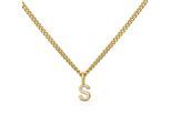 Kette mit Anhänger OROLINO "Gold 375 mit Anhänger 42/45cm lang Buchstabe S", gelb, Halsketten, Damen, 42/45cm, Gold, L: 45 B: 5mm, glänzend, B:5mm