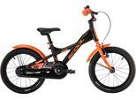 Kinderfahrrad S’COOL "S'COOL XXlite 16-1S - Black/Orange" Gr. 25, schwarz, orange, Fahrräder, Kinder, 25cm, 16 Zoll (40,64cm), Stützräder montierbar