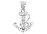 Kettenanhänger ADELIA´S "moderner Anker Anhänger aus 925 Sterling Silber", silber, Schmuckanhänger, Damen, Silber 925 (Sterlingsilber), Kettenanhänger
