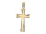Kettenanhänger ADELIA´S "modischer Kreuz Anhänger aus Edelstahl", gold, Schmuckanhänger, Damen, Edelstahl, Kettenanhänger