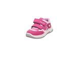Sneaker SUPERFIT "COOPER WMS: mittel", Mädchen, Gr. 24, pink, rosa, Lederimitat, Polyester, Schuhe Sneaker, Klettschuh, mit herausnehmbarer Einlage, Größenschablone zum Download