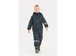 Schneeoverall ZIGZAG "Tower", Kinder, Gr. 104, EURO-Größen, dunkelblau, orange, 100% Polyester, lang, Overalls, mit wasser- und winddichter TPU-Membran