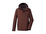 Funktionsjacke KILLTEC "KOW 90 MN JCKT", Herren, Gr. XXL, mahagoni, Obermaterial: 100% Polyester;Futter: 100% Polyester;Füllung: 100% Polyester, Jacken Funktionsjacke, Wasser- und winddicht, atmungsaktiv, abnehmbare Kapuze, viele Taschen