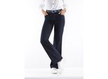 Bequeme Jeans INSPIRATIONEN, Damen, Gr. 24, Kurzgrößen, blau (dunkelblau), 82% Baumwolle, 16% Polyester, 2% Elasthan, unifarben, lang, Jeans