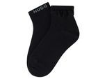 Kurzsocken HUGO UNDERWEAR "MESH LOGO", Damen, Gr. 35-38, schwarz 001, Baumwollmischung, elastisch, Socken, Einsätze aus halbtransparenten Netzgewebe