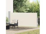 vidaXL Ausziehbare Seitenmarkise 140x300 cm Creme