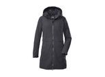 Softshellparka "GW 34 WMN SFTSHLL PRK", Damen, Gr. 48, schwarz, Oberseite: 93% Polyester, 7% Elasthan.Rückseite: 100% Polyester, G.I.G.A. DX BY KILLTEC, Jacken, Wasser- und windabweisender Damen Softshellparka mit Fleecefutter