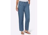 7/8-Jeans CLASSIC BASICS, Damen, Gr. 24, Kurzgrößen, blau (blau, bleached), 100% Baumwolle, unifarben, lang, Jeans