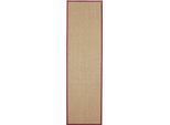 Teppich HEINE HOME Gr. 1, rot (weinrot), B:70cm H:7mm L:130cm, Sisal, Teppiche, Teppich