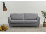 3-Sitzer HOME AFFAIRE "MARSEILLE 3er Sofa 206 cm, Cord, Flachgewebe, Struktur, Webstoff", dunkelgrau, B:206cm H:88cm T:90cm, 100% Polyester, Sofas, Massivholzbeine Eiche, Landhausstil, Wellenunterfederung