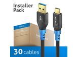 PureLink FlexInstall USB-C auf USB-A Kabel USB 3.0 5Gbps 2.00m - Installer Pack 30 Stk.
