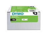 DYMO® Original D1-Schriftband für LabelManager™, 10er Vorteilspack, Polyester, wieder ablösbar - schwarz auf weiss