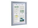 Showdown® Displays S Schaukasten 4x DIN A4 keine-Fach alusilber